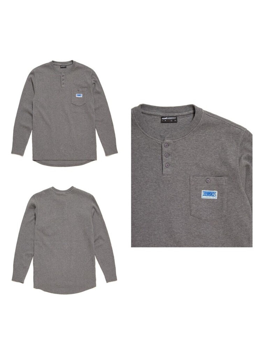 The Hundreds Mens Dim Long Sleeves Henley Sweatshirt Size L